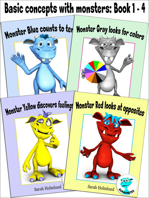 Basic concepts with monsters: Book 1 – 4, Sarah Holmlund