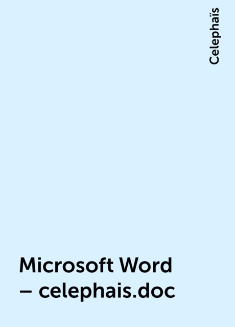 Microsoft Word – celephais.doc, Celephaïs