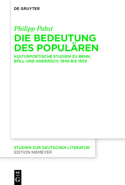 Die Bedeutung des Populären, Philipp Pabst