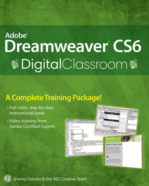 Adobe Dreamweaver CS6 Digital Classroom, Jeremy Osborn
