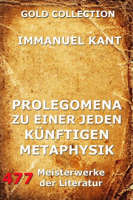 Prolegomena zu einer jeden künftigen Metaphysik, Immanuel Kant