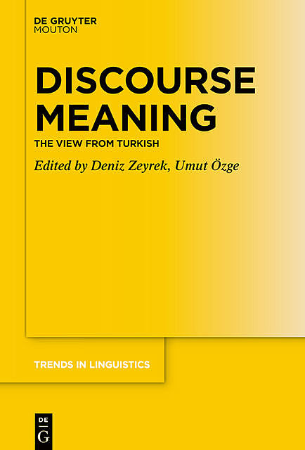 Discourse Meaning, Deniz Zeyrek, Umut Özge