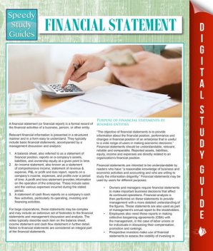 Financial Statements (Speedy Study Guides), Speedy Publishing