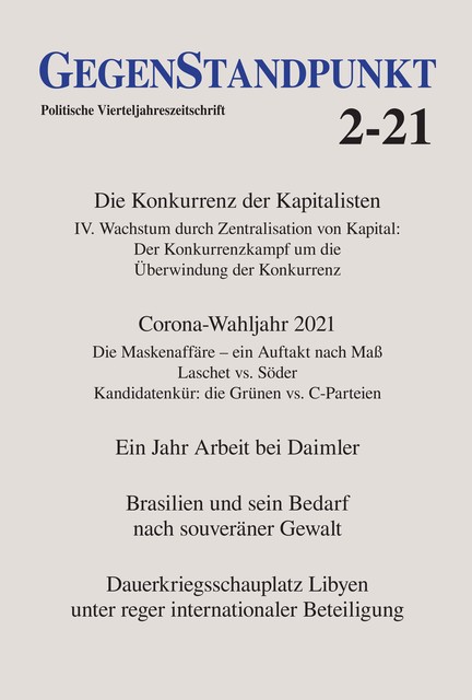 GegenStandpunkt 2–21, Gegenstandpunkt Verlag