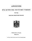 Anzeiger für Kunde der deutschen Vorzeit (1868) Neue Folge. Fünfzehnter Band, Various