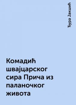 Комадић швајцарског сира Прича из паланочког живота, Ђура Јакшић