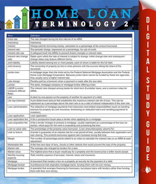 Home Loan Terminology 2, MDK Publishing