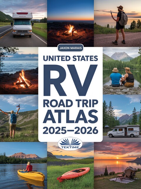 United States RV Road Trip Atlas 2025–2026-Detailed Maps To Scenic Routes, Campgrounds, National Parks & Hidden Gems Across All 50 U.S. States, Jaxon Marais