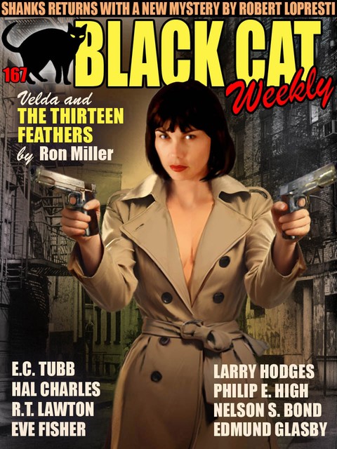 Black Cat Weekly #167, E.C.Tubb, Ron Miller, Edmund Glasby, Larry Hodges, Hal Charles, Philip E.High, Nelson S. Bond, Eve Fisher, Robert Lopresti, R.T. Lawton