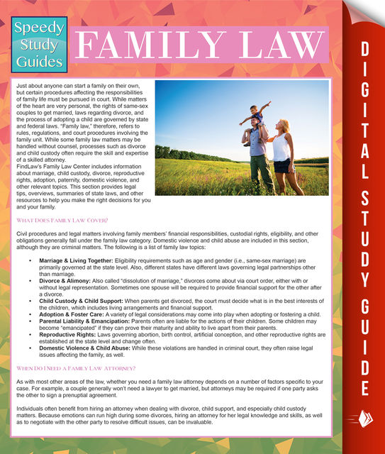 Family Law (Speedy Study Guides), Speedy Publishing