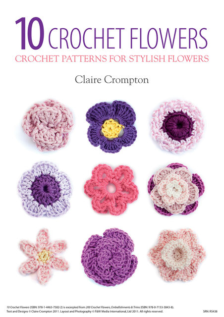10 Crochet Flowers, Claire Crompton
