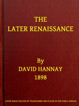 The Later Renaissance, David Hannay