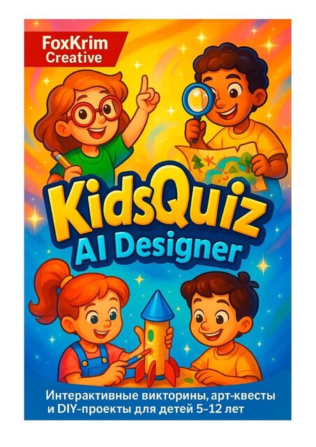 KidsQuiz AI Designer: Игровые викторины, арт-квесты и DIY-проекты с искусственным интеллектом, FoxKrim Creative