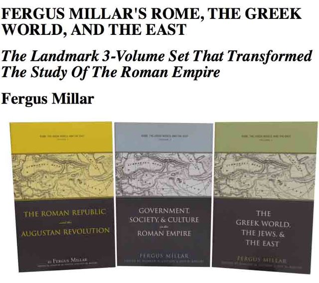 Fergus Millar's Rome, the Greek World, and the East, Omnibus E-book, Fergus Millar
