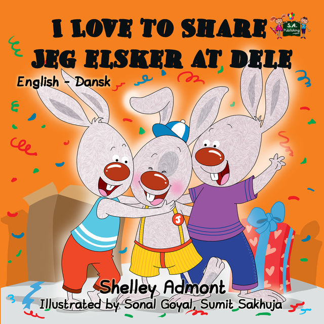 I Love to Share Jeg elsker at dele, KidKiddos Books, Shelley Admont