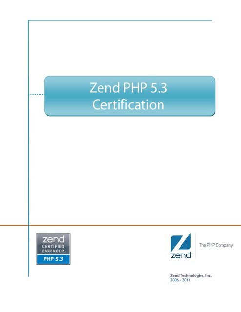 Zend PHP 5.3 Certification, Zend Technnologies