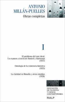 Millán-Puelles. I. Obras completas, Antonio Millán-Puelles