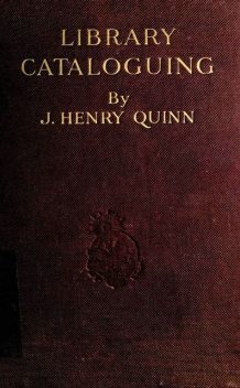 Library Cataloguing, John Quinn