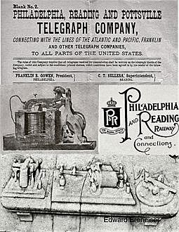 Philadelphia Reading & Pottsville Telegraph Company, Edward Breneiser