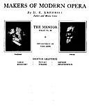 The Mentor: Makers of Modern Opera, Vol. 1, Num. 47, Serial No. 47, Henry Edward Krehbiel