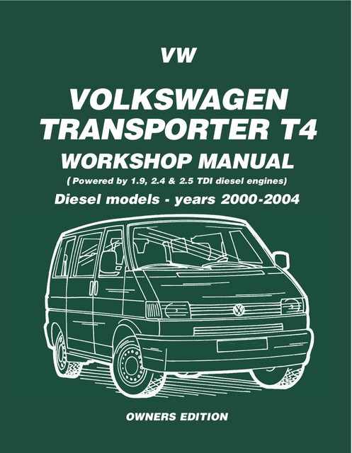 VW Transporter T4 (Petrol and Diesel – 1990–1995) Workshop Manual, Trade Trade