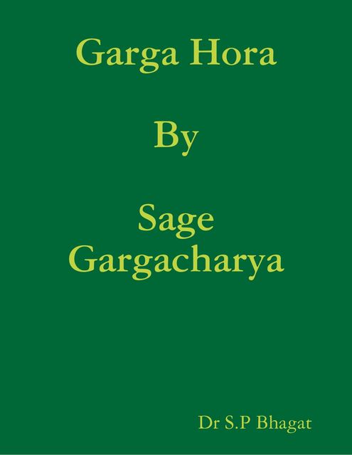 Garga Hora By Sage Gargacharya, S. P Bhagat