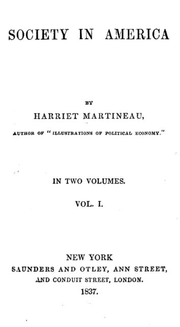 Society in America, Volume 1 (of 2), Harriet Martineau