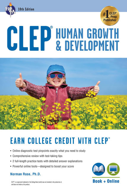 CLEP Human Growth & Development, 10th Ed., Book + Online, Norman Rose