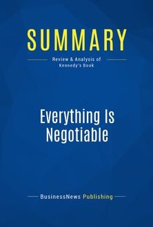 Summary: Everything is Negotiable - Gavin Kennedy, Must Read Summaries