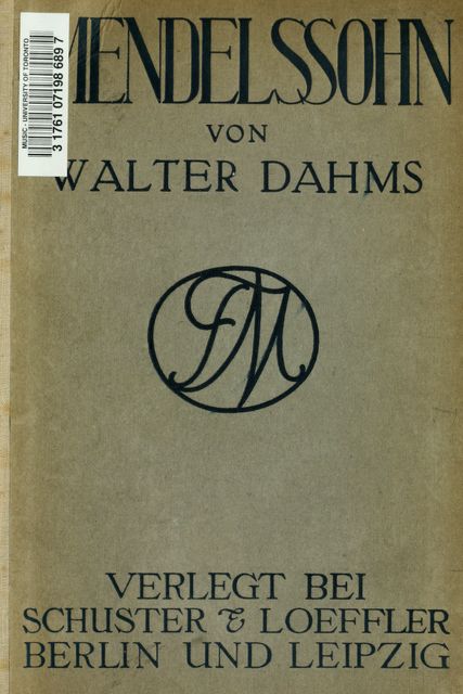 Mendelssohn, 1887-, Dahms, Walter