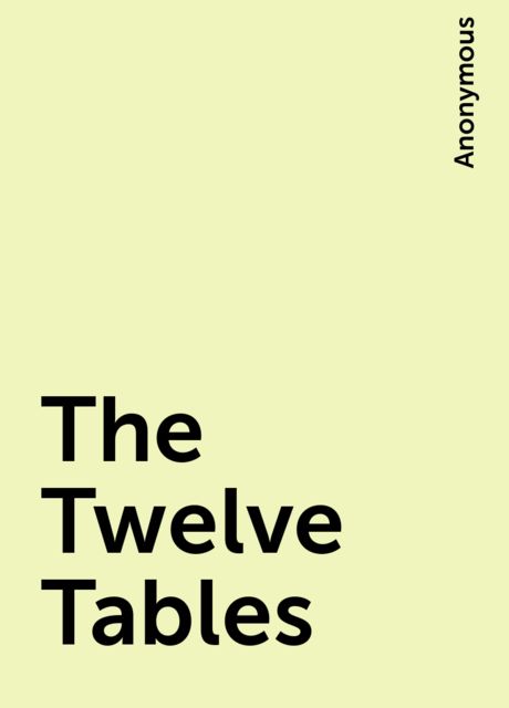 The Twelve Tables, 