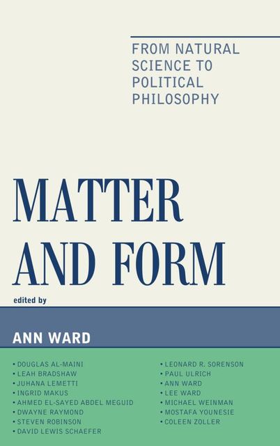 Matter and Form, Ann Ward