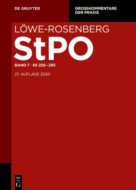 § 256–295, Carl-Friedrich Stuckenberg, Günther M. Sander