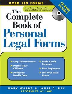 Complete Book of Personal Legal Forms, Mark Warda