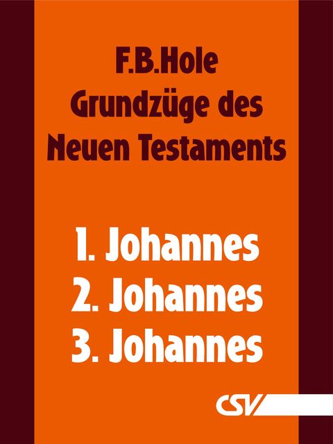 Grundzüge des Neuen Testaments – 1., 2. & 3. Johannes, F.B. Hole