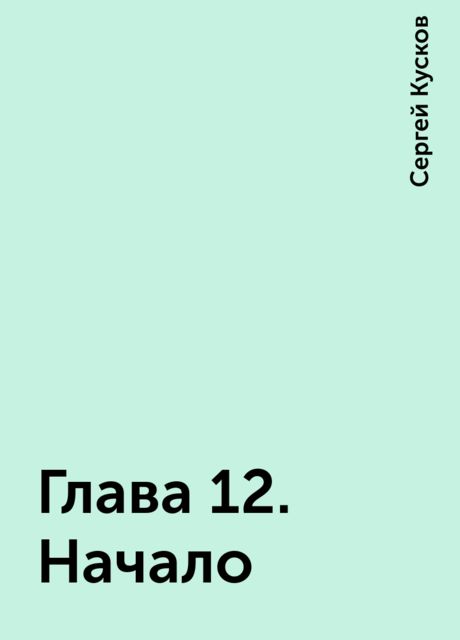 Глава 12. Начало, Сергей Кусков
