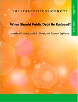 When Should Public Debt Be Reduced, Jonathan Ostry, Atish Ghosh, Raphael A. Espinoza