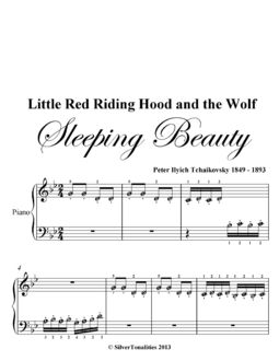 Little Red Riding Hood and the Wolf Beginner Piano Sheet Music, Peter Ilyich Tchaikovsky