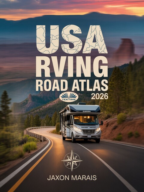 USA RVing Road Atlas 2026-RV-Friendly Routes, Scenic Byways, Campgrounds, Hidden Gems, And Detailed Maps Across America, Jaxon Marais
