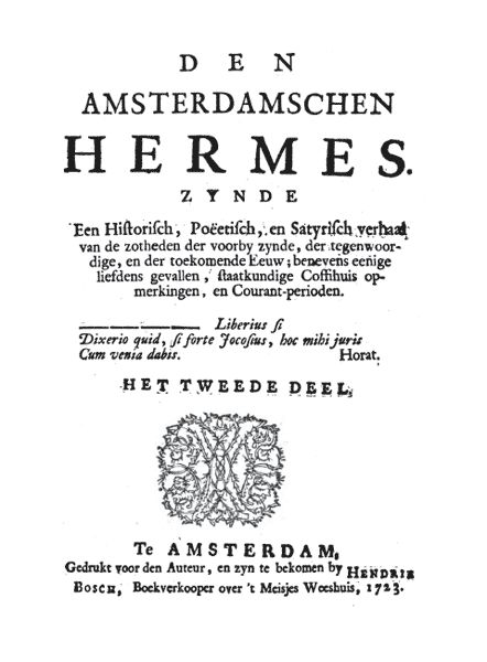 Den Amsterdamschen Hermes. Deel 2, Jacob Campo Weyerman