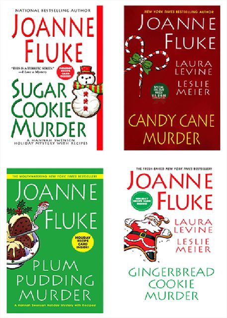 Joanne Fluke Christmas Bundle: Sugar Cookie Murder, Candy Cane Murder, Plum Pudding Murder, & Gingerbread Cookie Murder, Joanne Fluke, Laura Levine, Leslie Meier