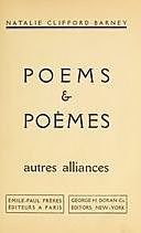 Poems & Poèmes; autres alliances, Natalie Clifford Barney