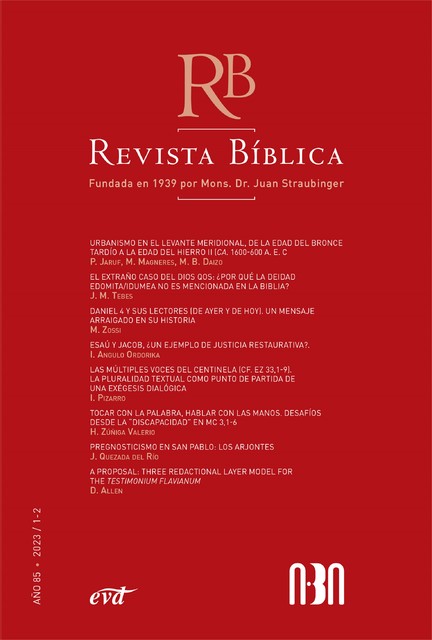 Revista Bíblica 2023/1–2 – Año 85, Asociación Bíblica Argentina ABA