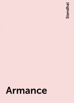 Armance, Stendhal