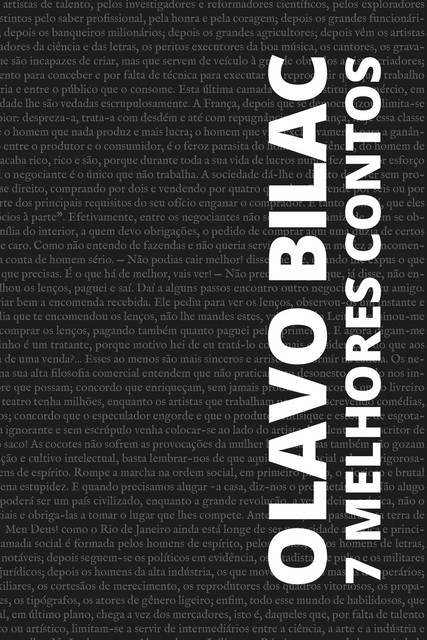 7 melhores contos de Olavo Bilac, August Nemo, Olavo Bilac