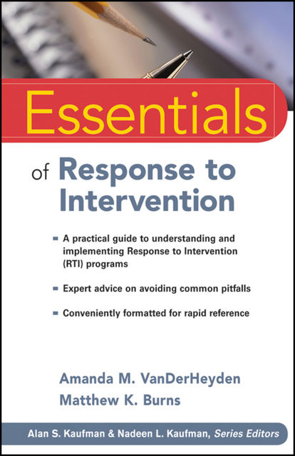 Essentials of Response to Intervention, Amanda M.VanDerHeyden, Matthew K.Burns