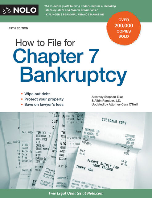How to File for Chapter 7 Bankruptcy, Stephen Elias, Albin Renauer