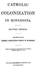 Catholic Colonization in Minnesota Revised Edition, Catholic Colonization Bureau