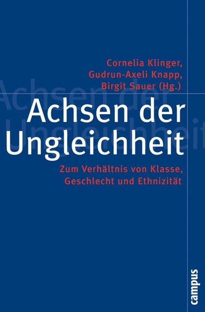 Achsen der Ungleichheit, Cornelia Klinger, Birgit, Brigitte Aulenbacher, Hans-Jürgen Bieling, Christoph Görg, Gudrun-Axeli Knapp, Mechthild Bereswill, Sabine Hark, Helga Krüger, Helma Lutz, Lars Kohlmorgen, Regina Becker-Schmidt, Shalini Randeria, Sybille Küster, Wolfgang Gabbert