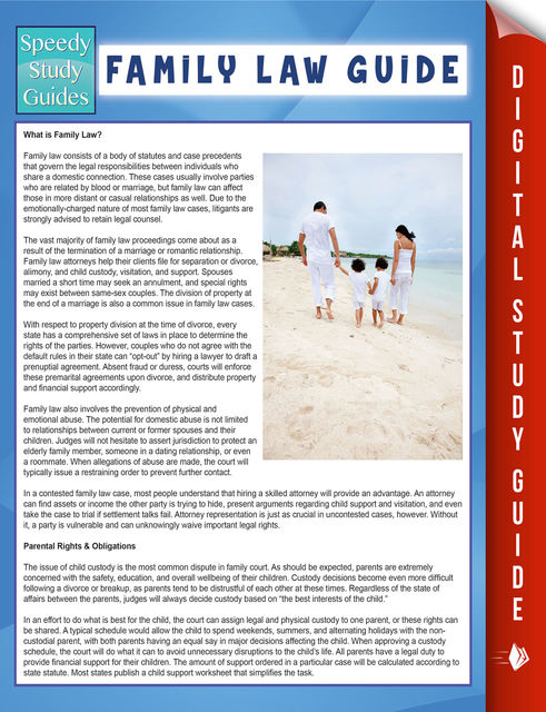 Family Law Guide (Speedy Study Guide), Speedy Publishing